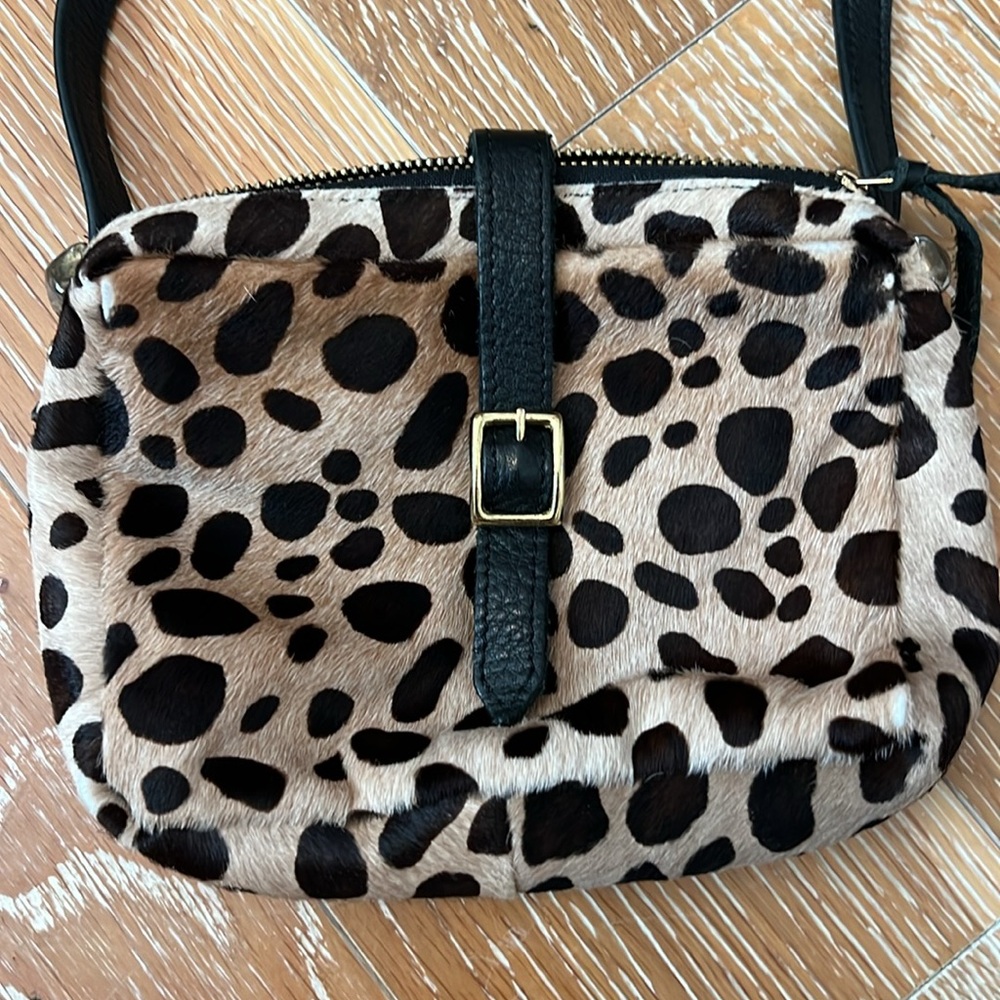 Clare V. Leopard print crossbody bag